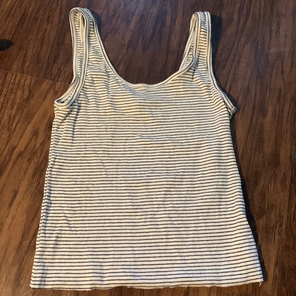 H&M basic striped tank tee. Sz Sm.